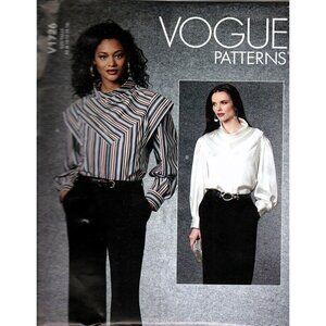 Vogue V1726 Misses 8 to 16 Cowl Neck Blouse Top Uncut Sewing Pattern